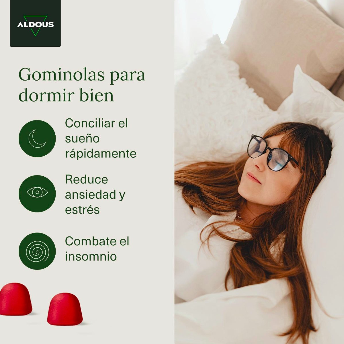 Melatonina w żelkach Aldous 120 sztuk