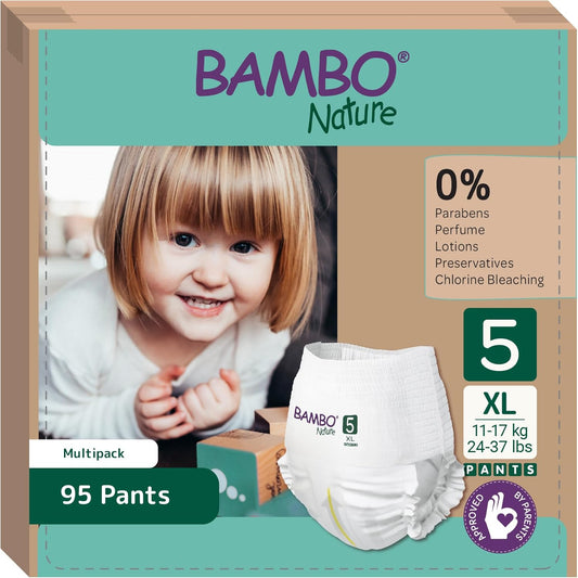 Confezione risparmio Pantaloni da allenamento Bambo Nature Taglia 5 (da 12 a 18 kg) 95 unità