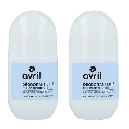 PROMO-pakket 2x biologische roll-on deodorant voor vrouwen Avril 50 ml