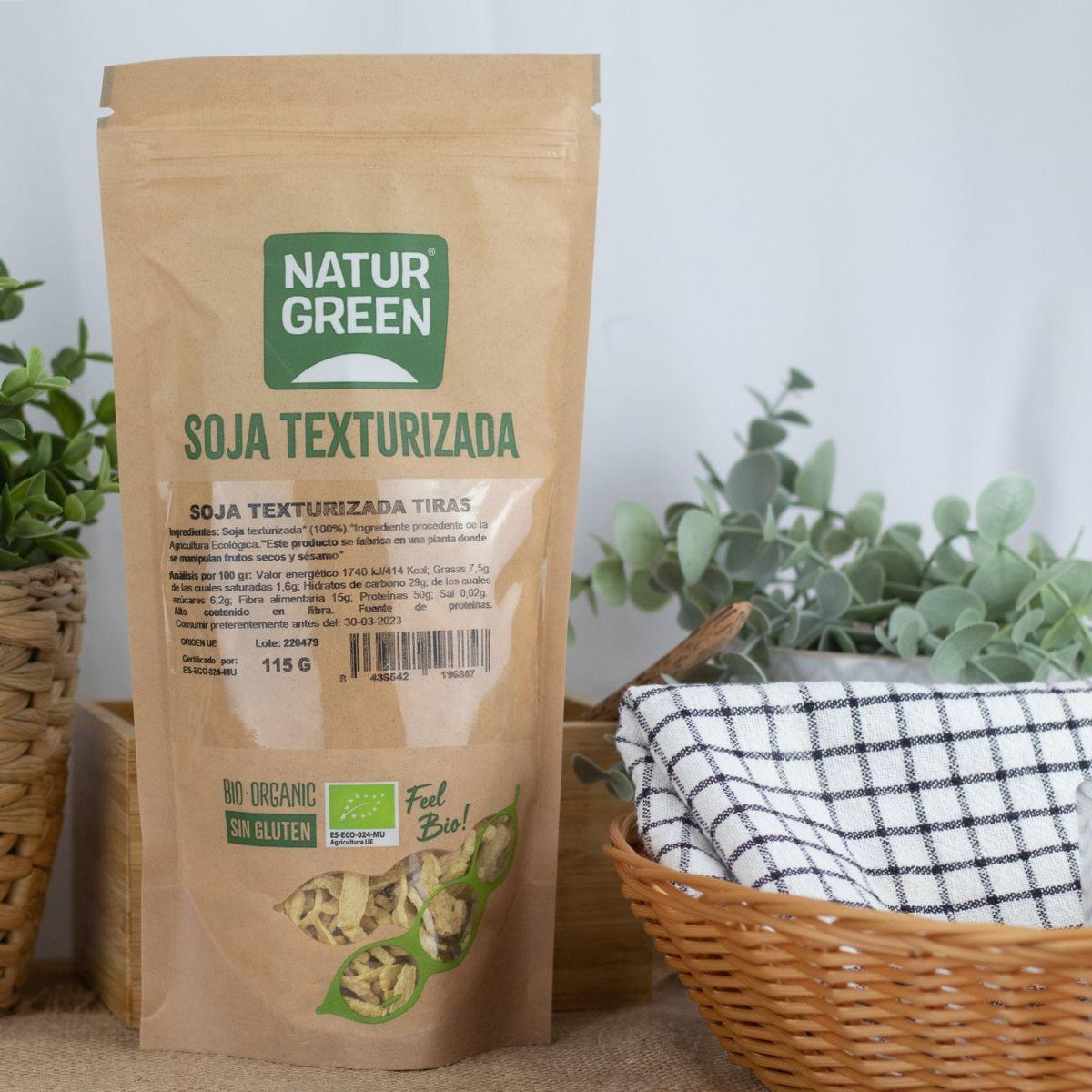 Soja Texturizada en Tiras Bio NaturGreen115 g