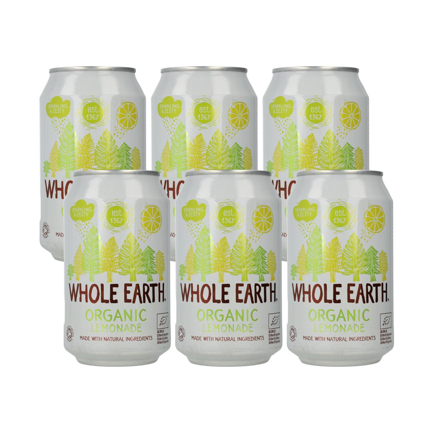 Pack x6 Refresco BIO Limonada, 330 ml. Whole Earth