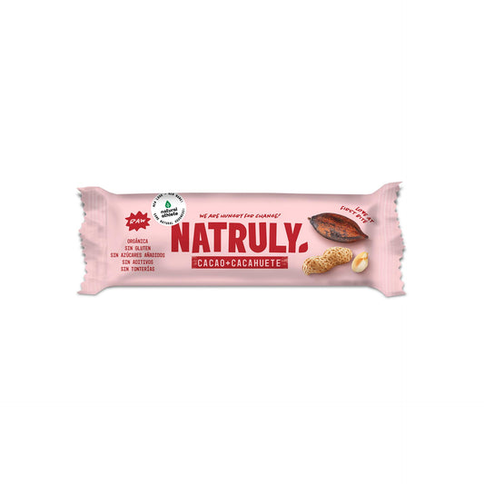 Barre Raw cacao et cacahuète bio Natruly 40 g