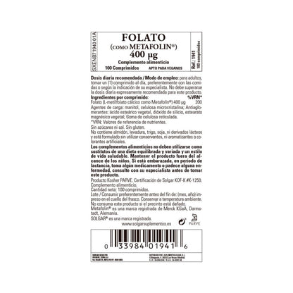 Kwas foliowy (Metafolin) 50 tabletek