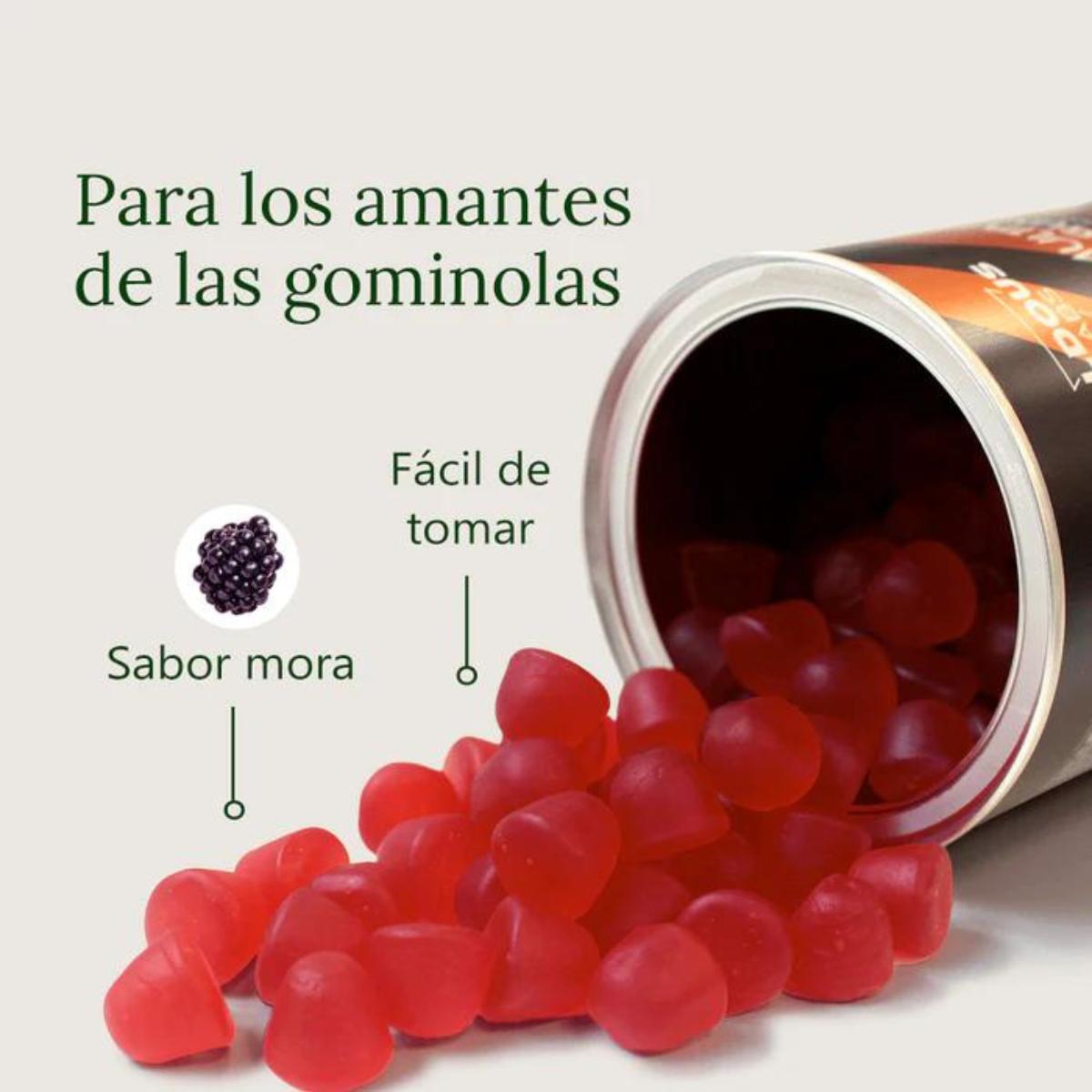Multivitaminici in caramelle gommose al gusto mora Aldous Bio 120 caramelle gommose
