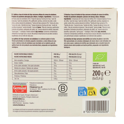Glutenvrije bosbessen- en boekweitkoekjes Germinal Bio 200 g