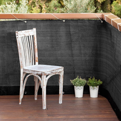 Easy anthracite balcony mesh 0.9x5 m Nortene