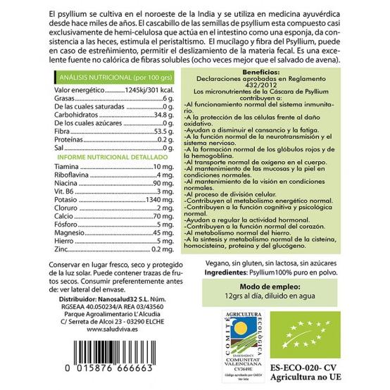 Psyllium w proszku 200 g, Salud Viva