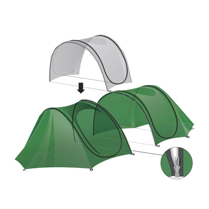 Tunnel di coltivazione antiuccelli e antiinsetti espandibile 2,5 m Biotop