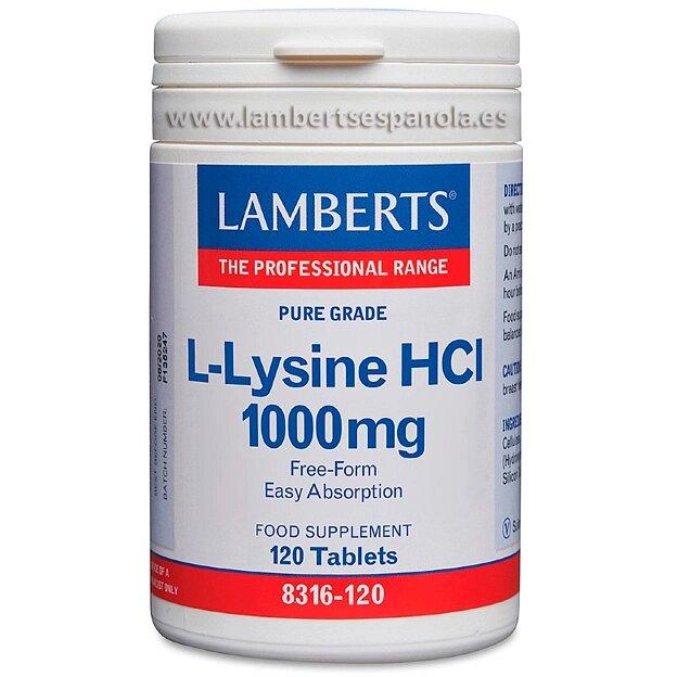L-Lysine 1000 mg Lamberts, 120 tablets
