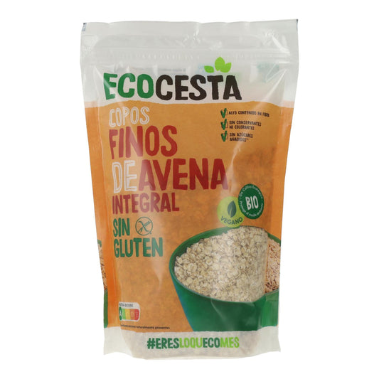 Organic Gluten-Free Soft Wholemeal Oat Flakes, 500 g Ecocesta