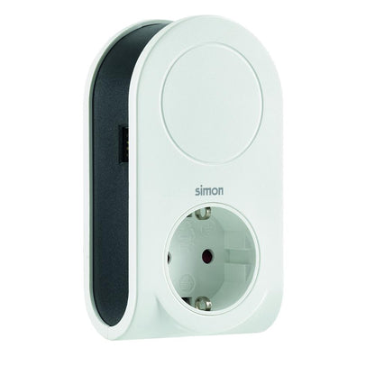 Adaptateur avec 3 fiches USB, câble enroulable + 1 port USB vers + 1 prise 16 A Simon