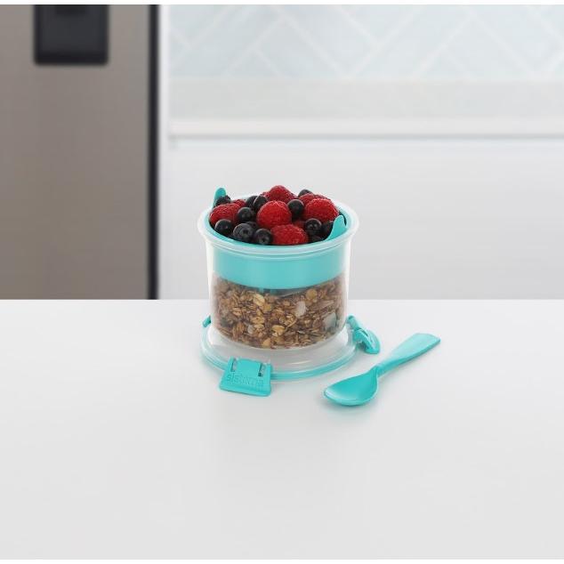Hermetisk rund behållare för snacks Sistema Breakfast To Go 530 ml