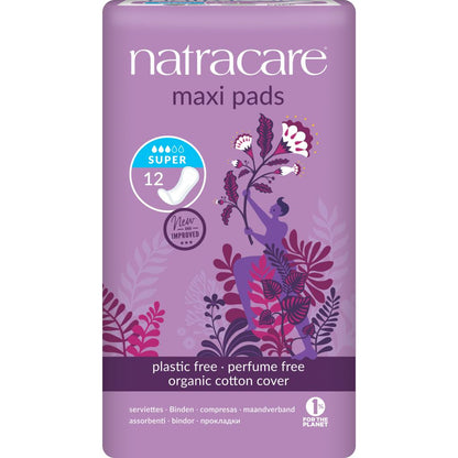 Natracare Super Maxi Sanitary Tissues 12 pcs