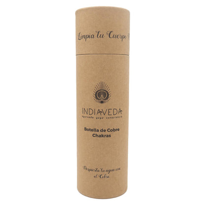 Indiaveda Chakras Copper Bottle 900 ml