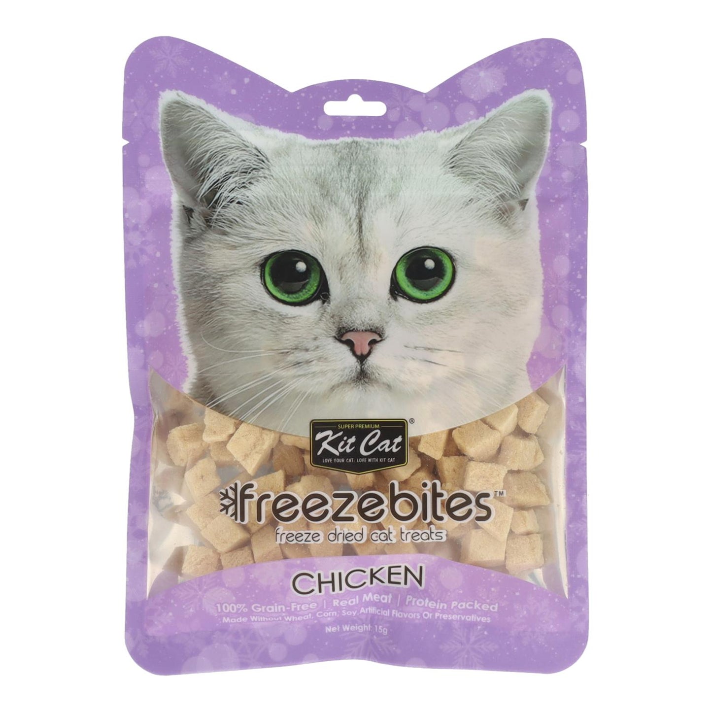 Zestaw Cat FreezeBites – kurczak 15 g Naturalna liofilizowana przekąska dla kotów