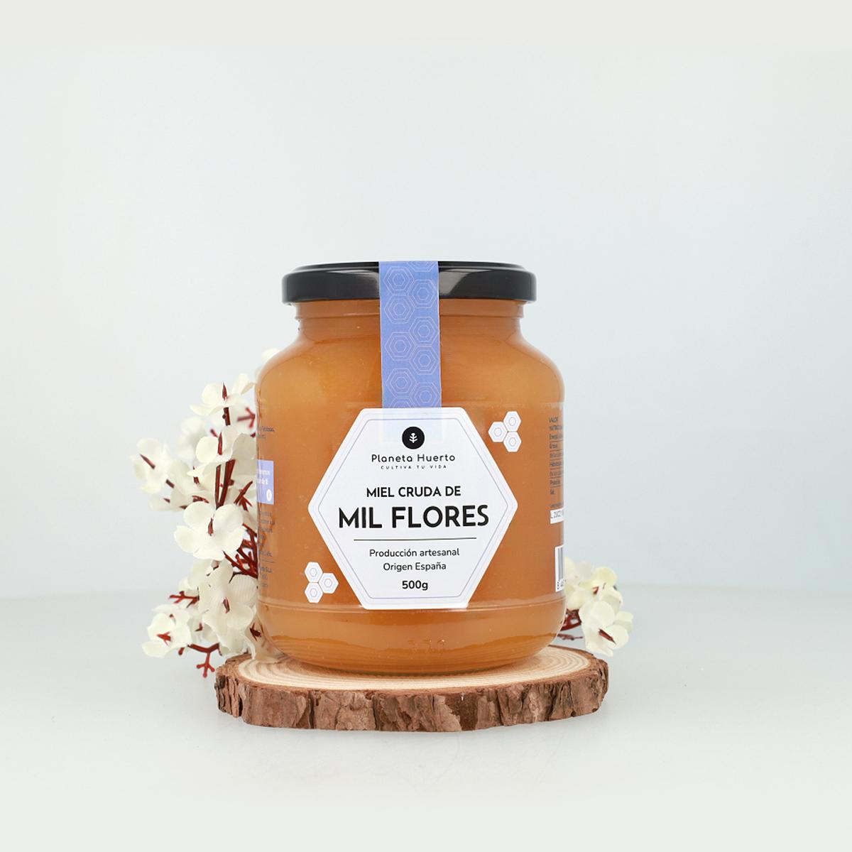 Pack 6x Miel Cruda de Mil Flores Planeta Huerto 500 g