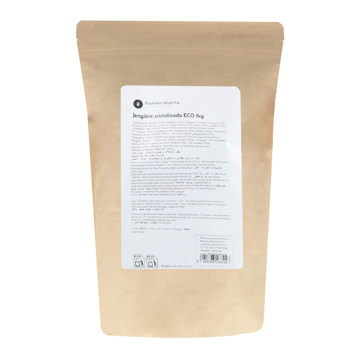 Ginger crystallised ECO Planeta Huerto 1 kg