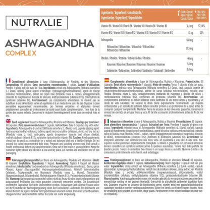 Ashwagandha z witaminą B6 i B12 Nutralie 60 kapsułek