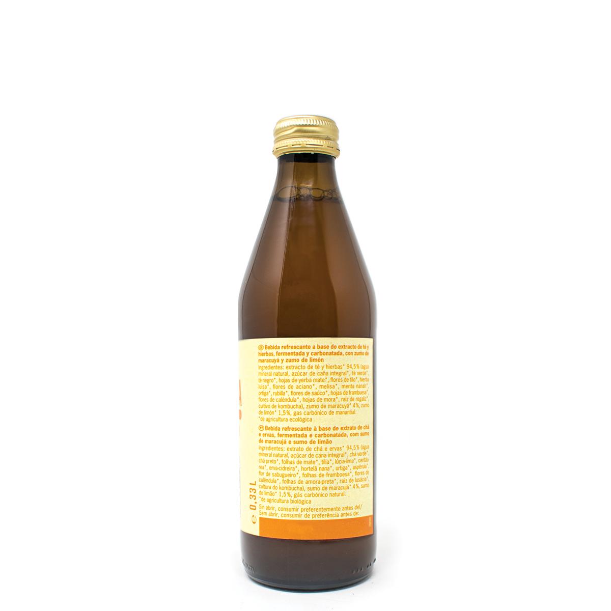 Kombucha al Maracuja e Limone Bio  Voelkel 330 ml