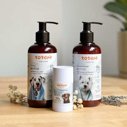 Hydration Pack for Dogs Nose and Paw Pad Stick + Shampoo 250 ml + Conditioner 250 ml Totem Naturals